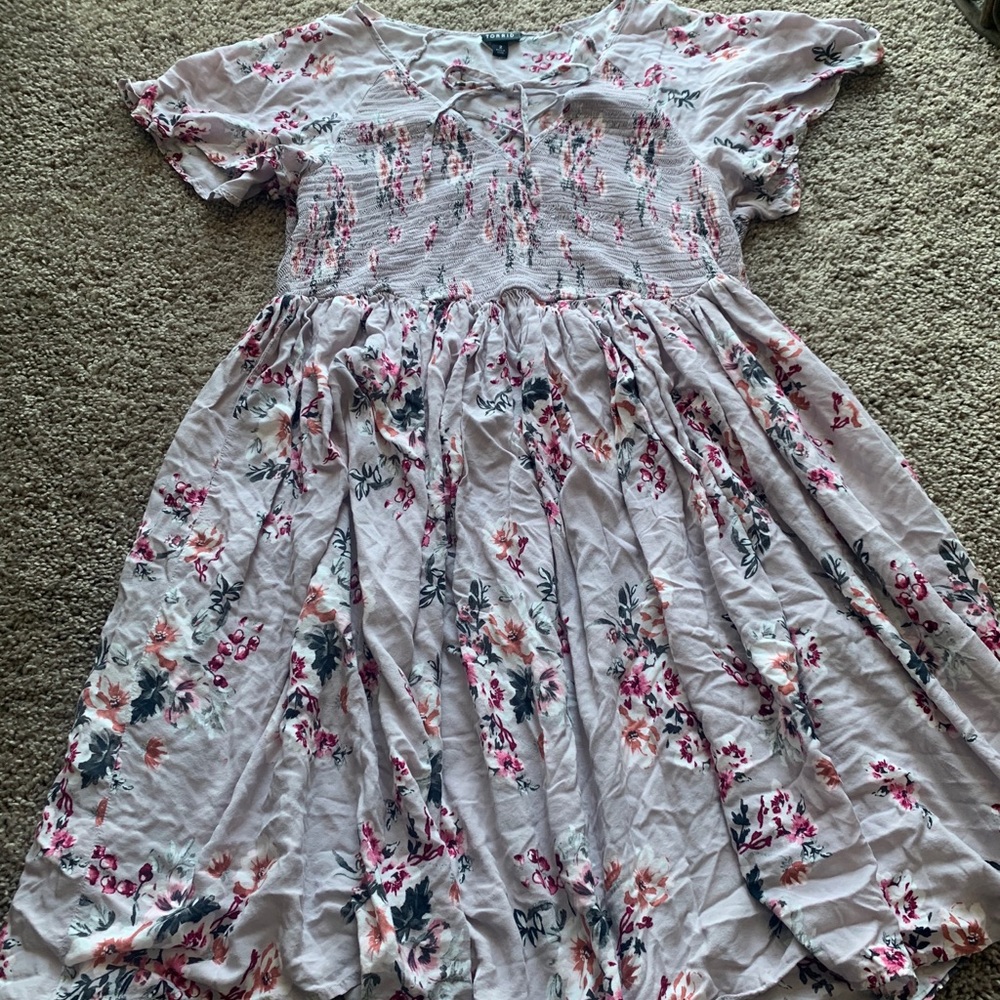 Torrid Lilac Floral Print Dress
